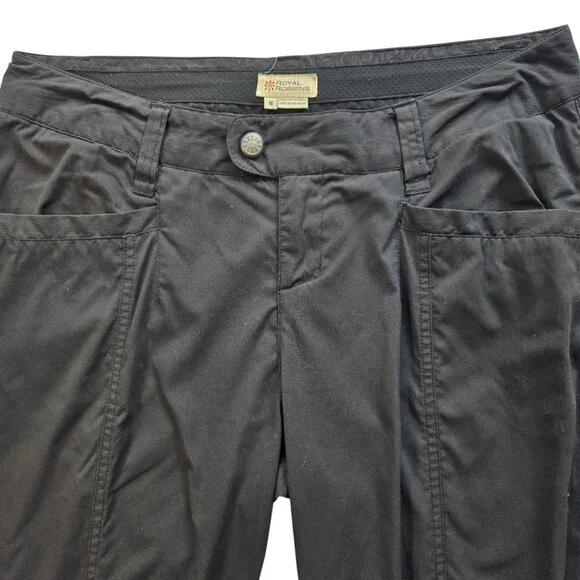 Royal Robbins Womens Black Nylon Outdoor Hiking Pants Size 8 - Picture 3 of 11